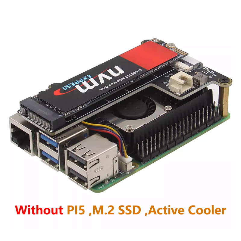 Raspberry Pi 5 PCIE M.2 NVMe P - Pi Cooler review and price