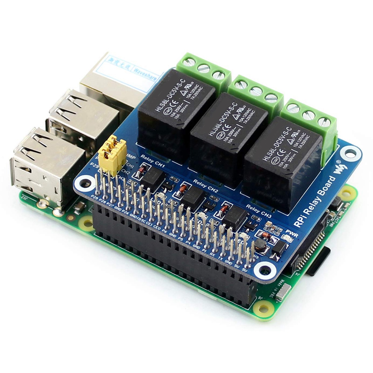 Waveshare 5V 3-Channel Relay M - Raspberry Pi Kit review and price