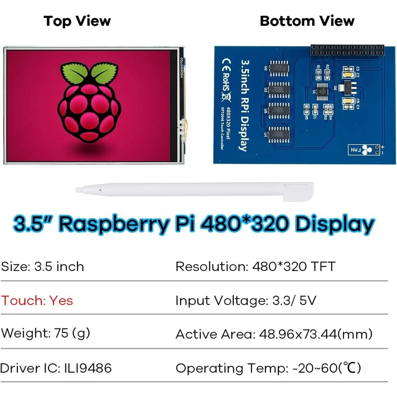 3.5 Inch Raspberry Pi Display  - Pi Display review and price