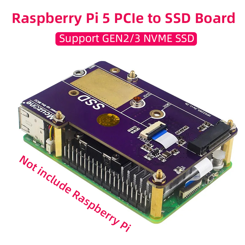 Raspberry Pi 5 PCIe to M.2 NVM - Pi 5 Case review and price